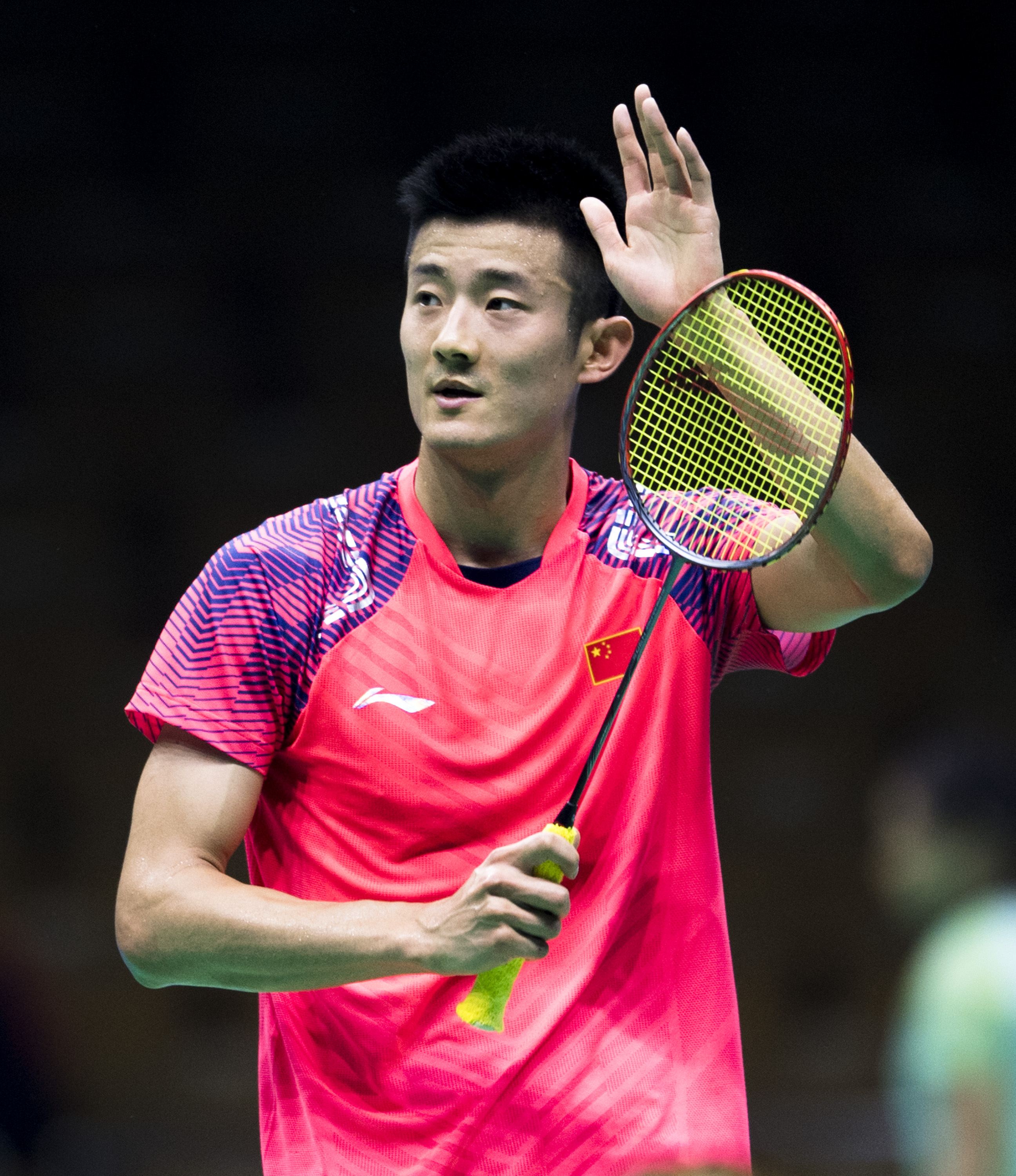 中国羽毛球队鏖战丹麦羽毛球队，谌龙惊艳世界